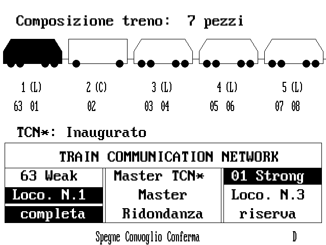 Fig. 5: Diagnostic Terminal - Composition and TCN status page 